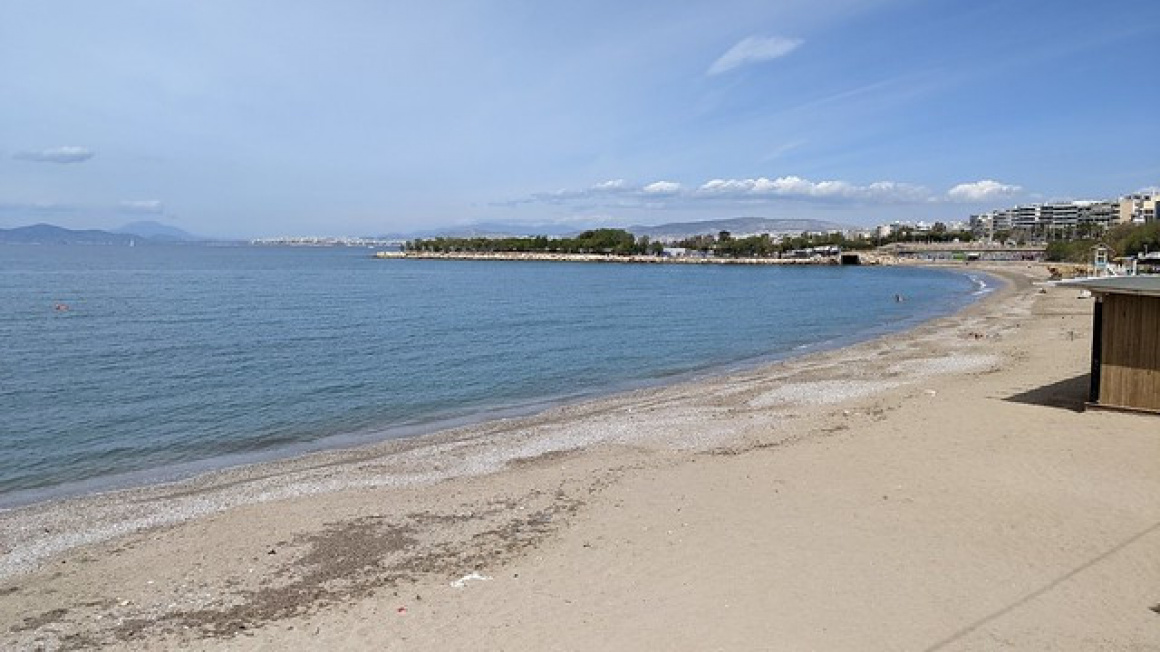 Beach at Alimos in Kalamaki, Alimos, Athens, Greece