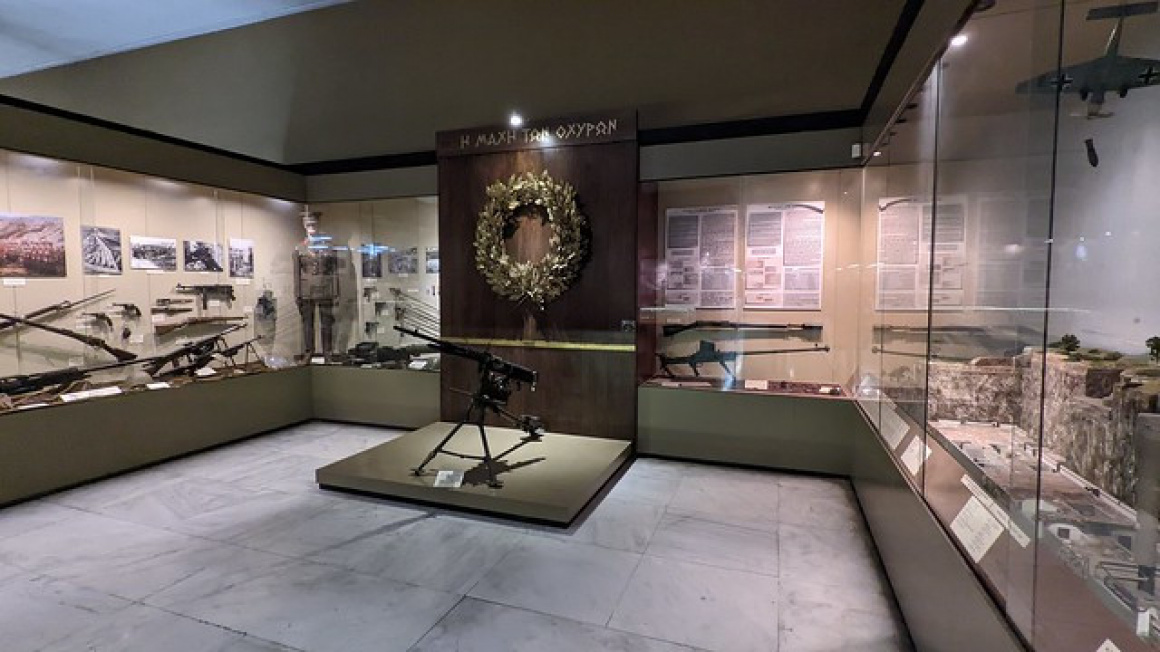 Part of the Second World War exhibit in the Athens War Museum in Athens, Greece