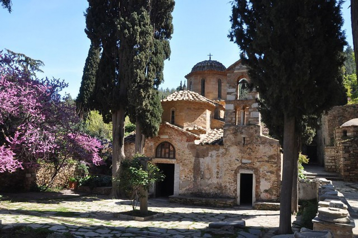 Athen, Kloster Kaisariani (11. Jhdt.) am Fusse des Bergs Hymmetos / Μονή Καισαριανής